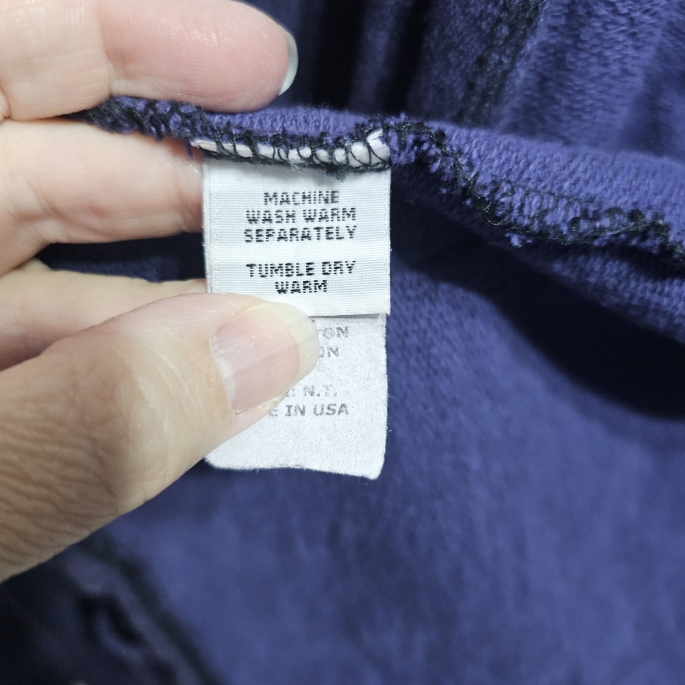 Cut Loose Women's Purple Heavyweight Hooded Knit Swing Coat Pockets Size Medium. - Picture 6 of 8